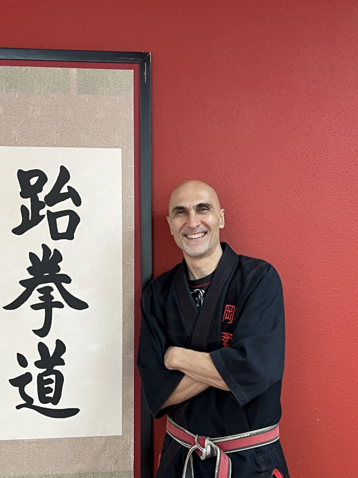 Shihan Ehab Ahmed, Founder & Master Instructor at Samurai Karate Dojo, coaching a student